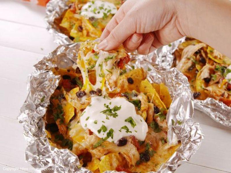 Foil Pack Chicken Nachos